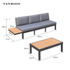 Modern Luxury Modular Outdoor Aluminum Garden Sofa Set - Weatherproof Patio Couch for Villa & Hotel GF2231
