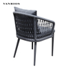 Corrosion-Resistant Outdoor Garden Dining Set with Wood-Look Aluminum Slatted Tabletop MB4079