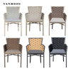 Stackable Sling Rope Aluminum Dining Chair Weather Resistant Outdoor Patio Bistro Seat MB4155