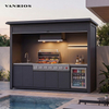 Corrosion-Resistant Architectural Aluminum BBQ Kitchen Pod with Windproof Curtain