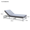 Corrosion-Resistant Powder-Coated Aluminum Outdoor Daybed Chaise Lounge for Luxury Villas and Gardens