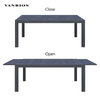 Aluminum Frame Outdoor Garden Dining Table for Restaurant Patio