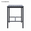 Weather-Resistant All-Aluminum Slat Bar Table for Commercial Outdoor Dining