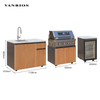 Heavy Duty Aluminum Modular Outdoor Kitchen with Grill & Fridge (KC-20)