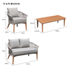 Corrosion-Resistant Powder-Coated Aluminum Patio Lounge Sofa Set GF2217