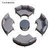 Modern Weatherproof Powder Coated Aluminum Frame Outdoor Garden Sofa Set Corner Couch Furniture GF2208