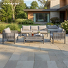 Corrosion-Resistant Powder-Coated Aluminum Sofa Set with Olefin Ropes SF3094