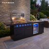 Multi Burner Stainless Steel Outdoor Kitchen Island BBQ Grill KC-25-411