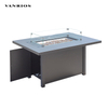 Rectangular Weather Resistant Aluminum Propane Gas Fire Pit Coffee Table for Outdoor Patio Garden CT055