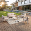 UV-Resistant Powder Coated Aluminum Outdoor Sectional Sofa Set for Commercial Hotel Courtyards GF2224
