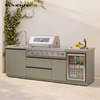 Premium 100% All-Aluminum Modular Outdoor Kitchen Cabinet System with Sink & Fridge KC-19