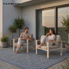 Contemporary Minimalist Modular Outdoor Aluminum Garden Sofa Luxury Patio Sectional Deep Seating Lounge Furniture GF2230
