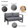 Modern Commercial Aluminum Modular Outdoor Sectional Sofa Set Weatherproof Garden Patio Set SF4070