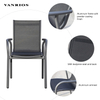 Corrosion-Resistant Stackable Outdoor Party Chair with Lightweight Aluminum Frame