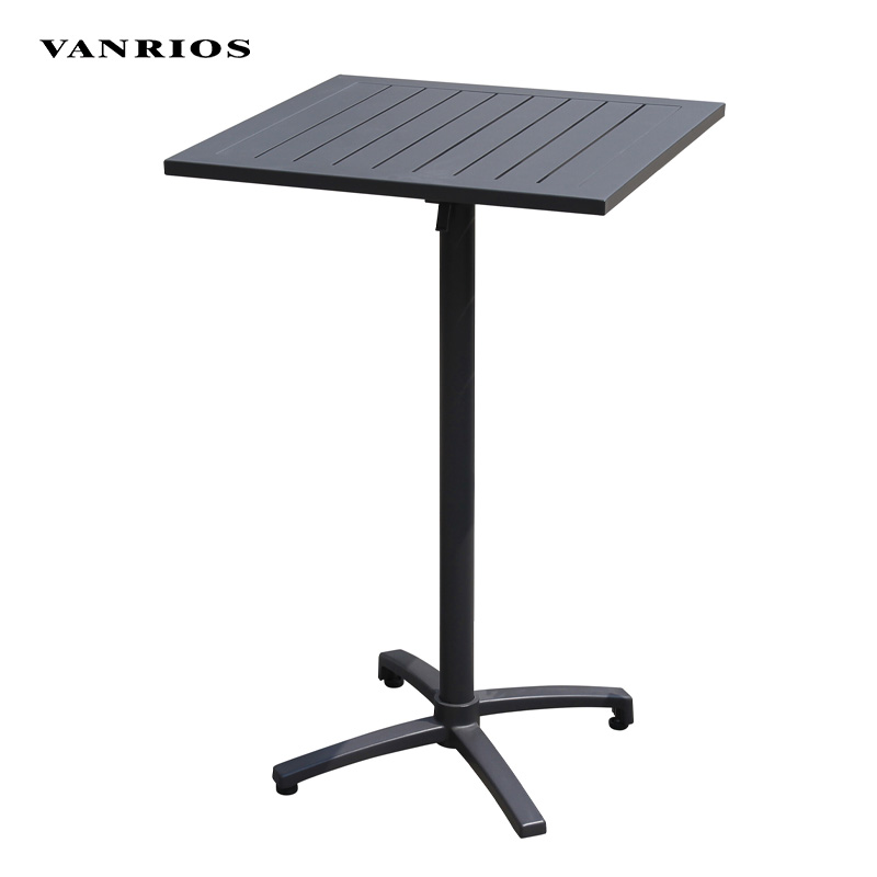 Heavy-Duty Commercial Aluminum Outdoor Dining Table 400kg Capacity Foldable Patio Table CA403