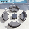 Modern Weatherproof Powder Coated Aluminum Frame Outdoor Garden Sofa Set Corner Couch Furniture GF2208