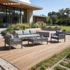 Corrosion-Resistant Powder-Coated Aluminum Sofa Set with Olefin Ropes SF3094