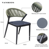 Weather-Resistant Woven Rope Outdoor Patio Chair with Powder-Coated Aluminum Frame VANRIOS MB4137
