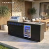 Multi Burner Stainless Steel Outdoor Kitchen Island BBQ Grill KC-25-411