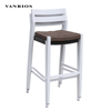 Space-Saving Commercial Outdoor Aluminum Frame Mesh Sling Dining Counter Bar Chair BY4044