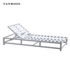 Corrosion-Resistant Powder-Coated Aluminum Outdoor Daybed Chaise Lounge for Luxury Villas and Gardens