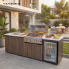 All-Weather Modular Outdoor Kitchen Cabinet System for Luxury Patio Catering KC-06