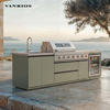 Premium 100% All-Aluminum Modular Outdoor Kitchen Cabinet System with Sink & Fridge KC-19