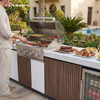 VANRIOS 3.3-Meter Grand All-Aluminum Outdoor Kitchen Island with Pizza Oven KC-07