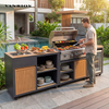 Customizable Aluminum Modular Outdoor Kitchen Cabinet System with Sink KC-14