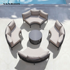 Modern Weatherproof Powder Coated Aluminum Frame Outdoor Garden Sofa Set Corner Couch Furniture GF2208