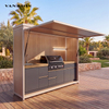 Manual Crank Shutter Outdoor Cooking BBQ Pod Heavy Duty Aluminum Frame Stainless Steel Storage Workstation shed-04