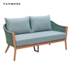 Contemporary Aluminum Outdoor Garden Sofa Coffee Table Set Weather Resistant Patio Conversation Furniture GF2216