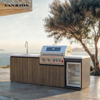 All-Weather Modular Outdoor Kitchen Cabinet System for Luxury Patio Catering KC-06