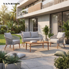Corrosion-Resistant Powder-Coated Aluminum Patio Lounge Sofa Set GF2217