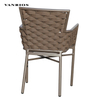 Stackable Sling Rope Aluminum Dining Chair Weather Resistant Outdoor Patio Bistro Seat MB4155