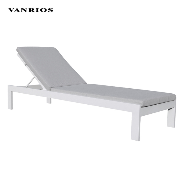 UV Resistant Heavy Duty Outdoor Aluminum Frame Sling Sun Lounge Chair for Hotel Pool and Resort MB4081