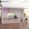 Commercial Stainless Steel Outdoor BBQ Grill Pod with Refrigerator and Sink