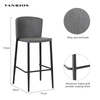 Outdoor High Bar Stool with Waterproof Woven Seat and Back