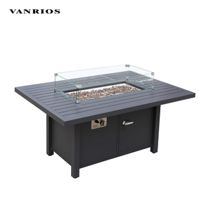 Heavy-Duty 400KG Capacity Commercial Aluminum Outdoor Fire Pit Table with Protective Cover
