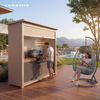 Space-Saving Lockable Outdoor Kitchen Pod with Hand Wash Sink and Grill Station