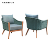 Contemporary Aluminum Outdoor Garden Sofa Coffee Table Set Weather Resistant Patio Conversation Furniture GF2216