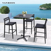 Space-Saving Commercial Outdoor Aluminum Frame Mesh Sling Dining Counter Bar Chair BY4044