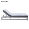 Corrosion-Resistant Powder-Coated Aluminum Outdoor Daybed Chaise Lounge for Luxury Villas and Gardens