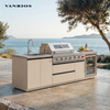 Premium 100% All-Aluminum Modular Outdoor Kitchen Cabinet System with Sink & Fridge KC-19