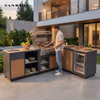 Customizable Aluminum Modular Outdoor Kitchen Cabinet System with Sink KC-14