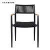Weather-Resistant Garden Dining Chair Low-Maintenance Metal Patio Furniture MB4062