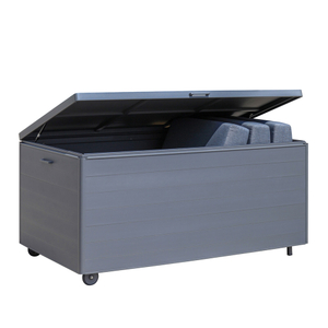 All-Weather Powder-Coated Aluminum Outdoor Deck Cushion Storage Box Container Chest Cabinet Furniture GC-04
