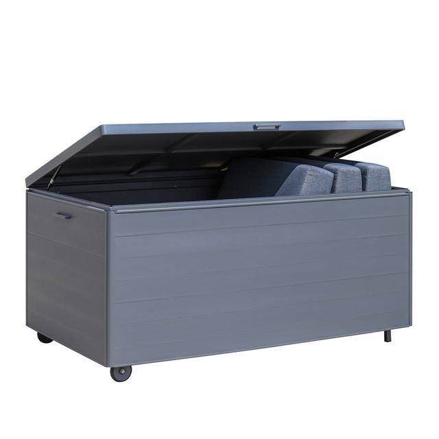 All-Weather Powder-Coated Aluminum Outdoor Deck Cushion Storage Box Container Chest Cabinet Furniture GC-04
