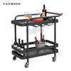 Corrosion-Resistant Aluminum Kitchen Service Cart for Patio Dining and Catering