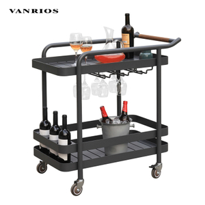 Corrosion-Resistant Aluminum Kitchen Service Cart for Patio Dining and Catering